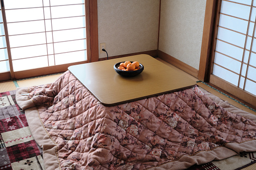 warm kotatsu in winter