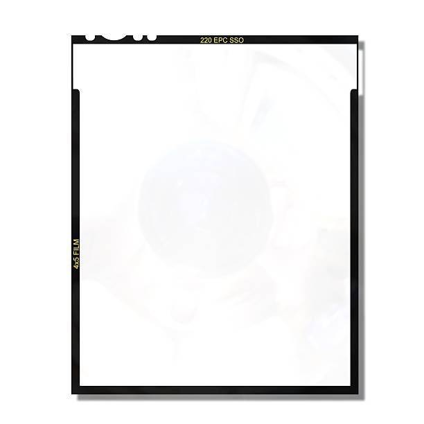 4x5 blank film frame stock photo