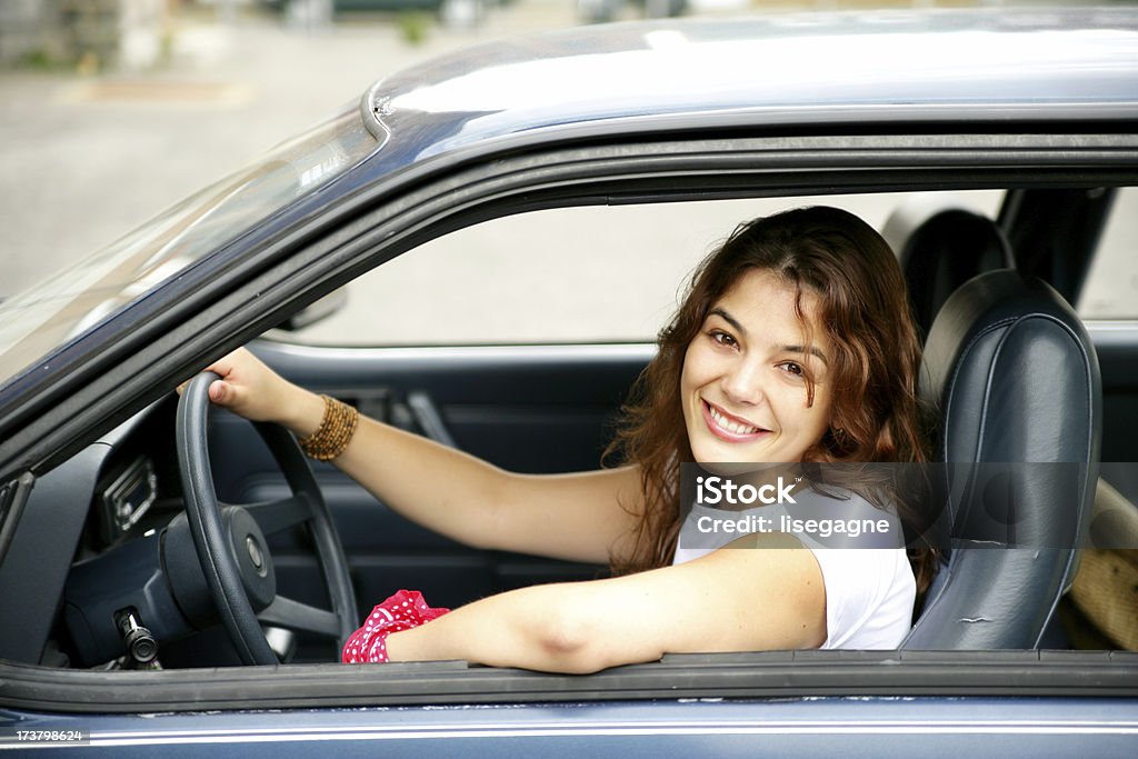 Jovem feliz Motorista - Royalty-free Adulto Foto de stock