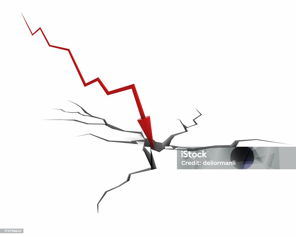 Bankrott gehen (Finanzkrise-Konzept - Lizenzfrei Schaubild Stock-Foto