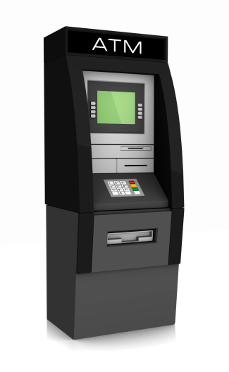 ATM - isolated on white.