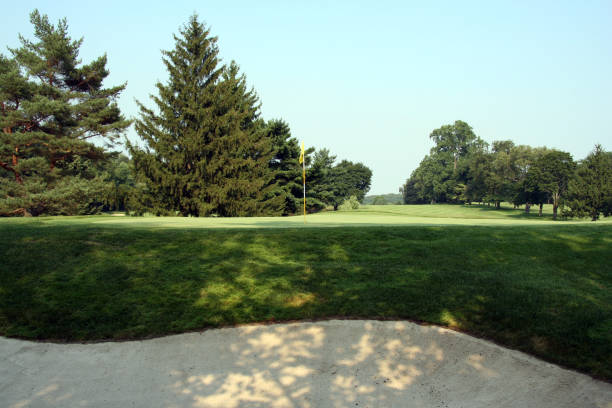 istock Golf green and sand traps 173798848
