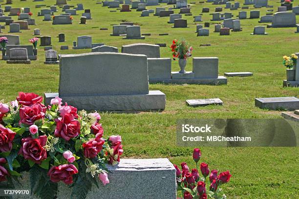 Cementerio De Escena Foto de stock y más banco de imágenes de Flor - Flor, Lápida, Brillante