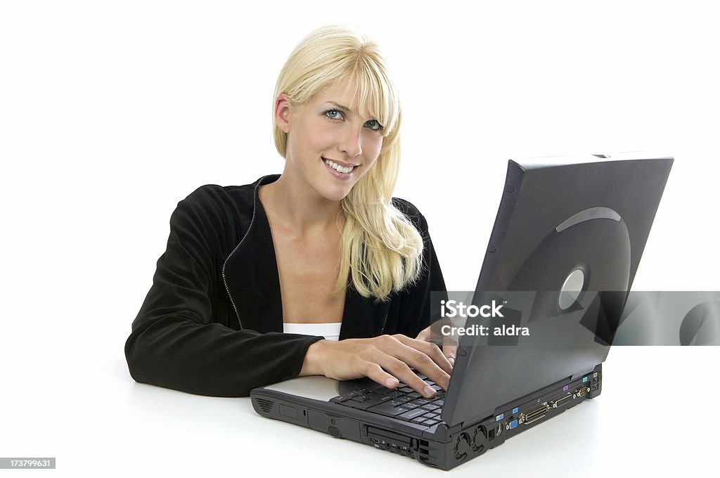 Mujer de negocios con computadora portátil - Foto de stock de Adulto libre de derechos