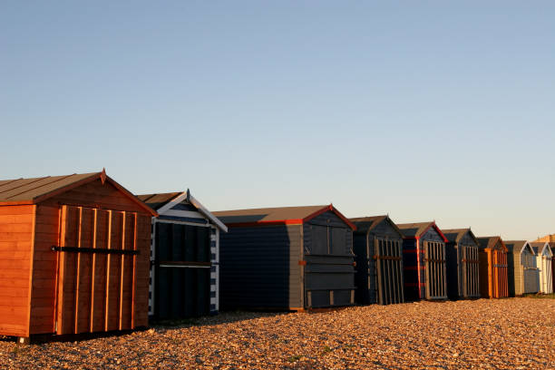 istock English Beach Huts at Sunset 173800209