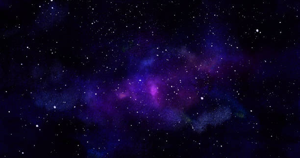 istock Cosmic illustration. Beautiful colorful space background. Watercolor Cosmos 1738003730