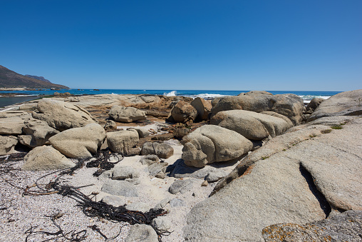 A rocky coastline in the Cape Province, South Africa