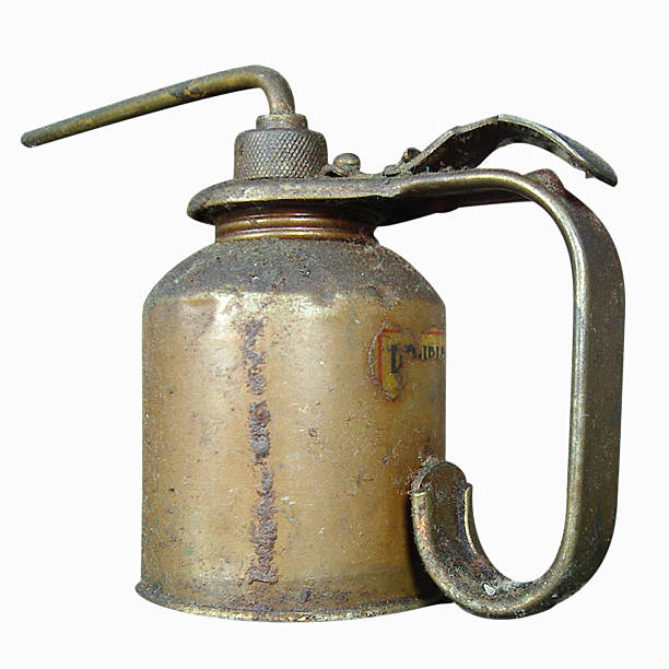 istock Antique Oil Can (Isolated on White Background with Clipping Path 173801189