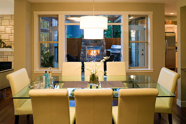 istock dining room table leather chairs real estate home 173801269