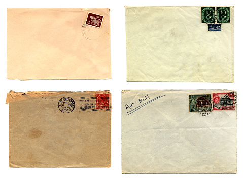 Four envelopes from Europe - Eire (Republic of Ireland), Germany (West Berlin), Holland and Cyprus.