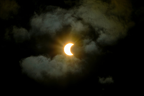 Solar eclipse of 2023 in the state of São Paulo - Brazil.