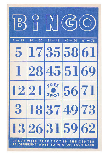 Bingo Card Bingo card on white background bingo equipment stock pictures, royalty-free photos & images