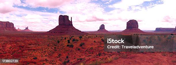 Monument Valley Panorama Stock Photo - Download Image Now - Arizona, Blue, Butte - Rocky Outcrop
