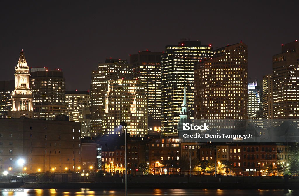 Boston at Night Boston is the capital and largest city of the Commonwealth of Massachusetts, and is one of the oldest cities in the United States Architecture Stock Photo