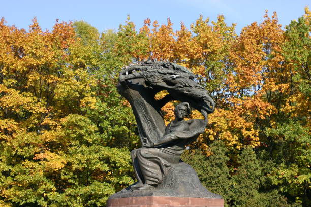 frederick chopin-denkmal - fryderyk stock-fotos und bilder