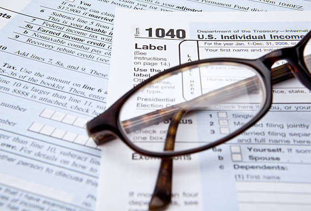 istock Glasses On Taxes 173803454