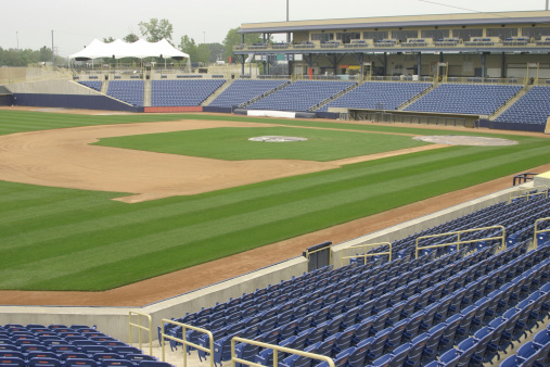 an empty stadium