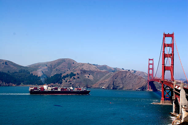 istock San Francisco: Cargo Ship and the Golden Gate Bridge 173803662