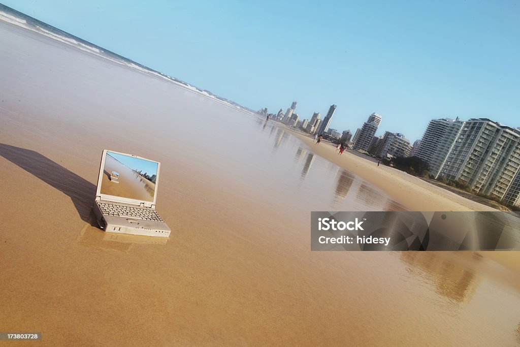 Digital Imaging photo within a photo within a photo Beach Stock Photo