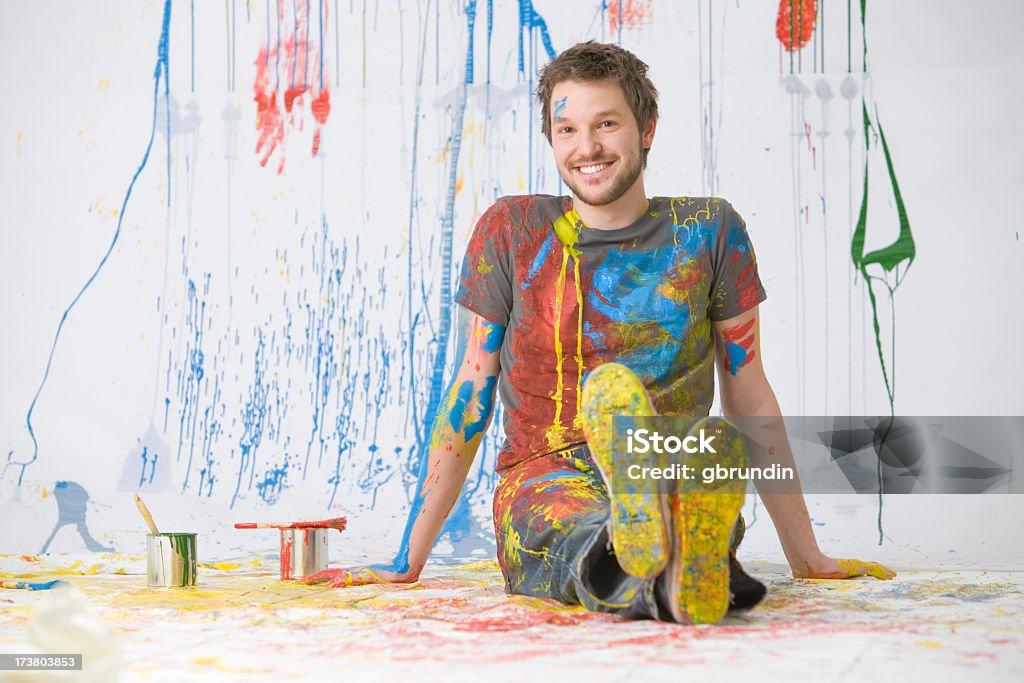 Desordenado pintura - Foto de stock de 20-24 años libre de derechos