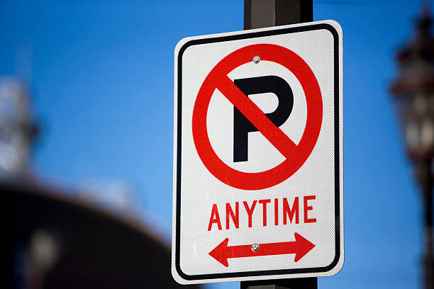 'Any Time' road sign "'Any Time' road sign, canon 1Ds mark III" no parking sign photos stock pictures, royalty-free photos & images