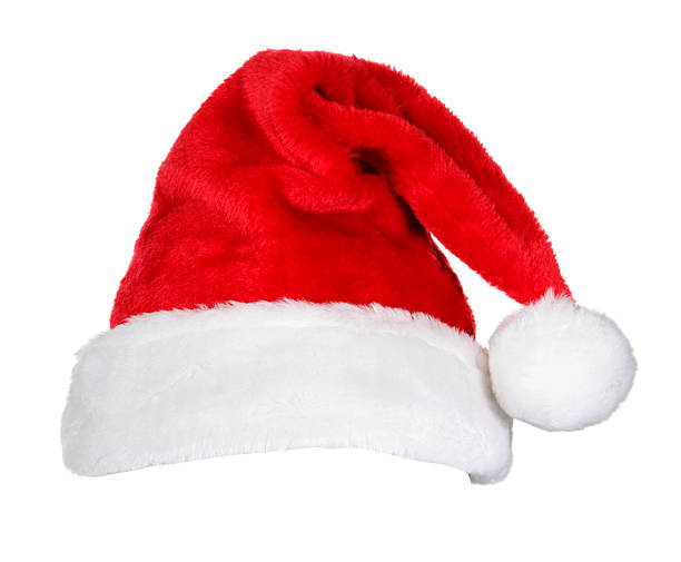 istock Novelty Santa red & white hat isolated on white 173804013