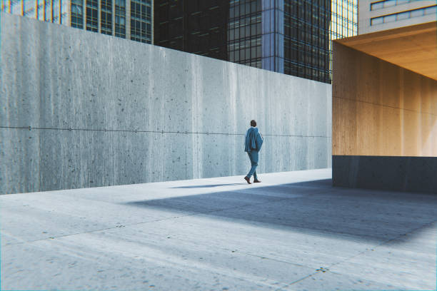 istock Businessman walking in the city 1738048765