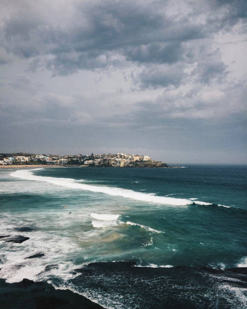 Stormy skies at Bondi Beach Sydney