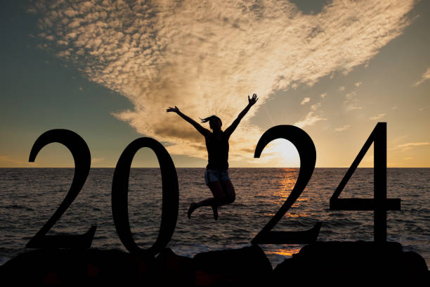 istock Woman enjoying and 2023 years while celebrating new year 1738081064