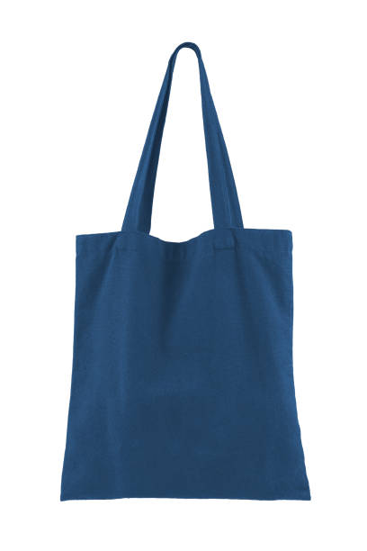istock Reusable blue cotton, linen shopping bag isolated on white background. Mockup, template. 1738089314