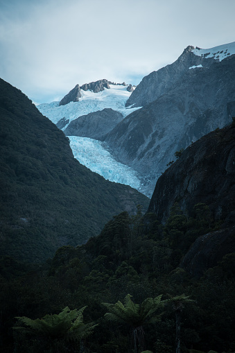 Fox Glacier, New Zealand. Taken from the West Coast of New Zealand on a Winters Day.