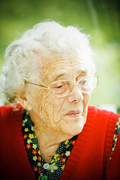senior lady - aging process affectionate vitality awe foto e immagini stock