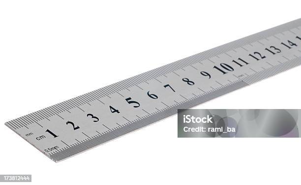 Metal Ruler Stock Photo - Download Image Now - Accuracy, Cut Out