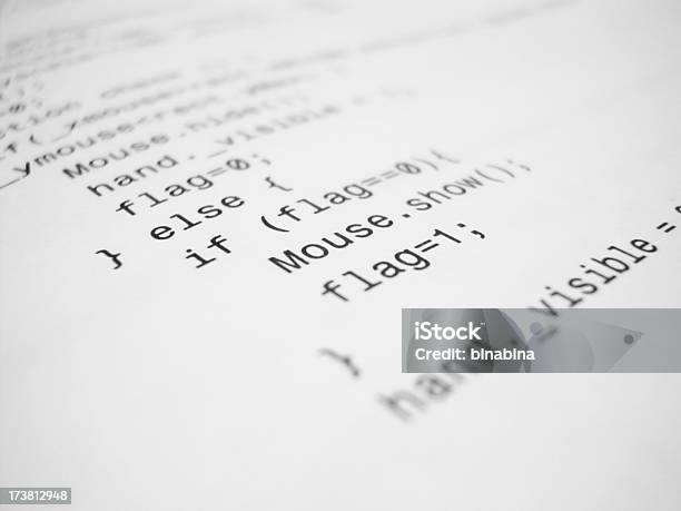 Código De Computador - Fotografias de stock e mais imagens de Letra C - Letra C, Linguagem Informática, Preto e Branco