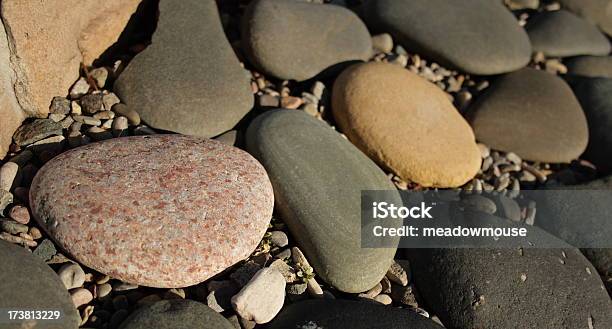 Flat Rocks Of Different Shapes Designs And Colors Stock Photo