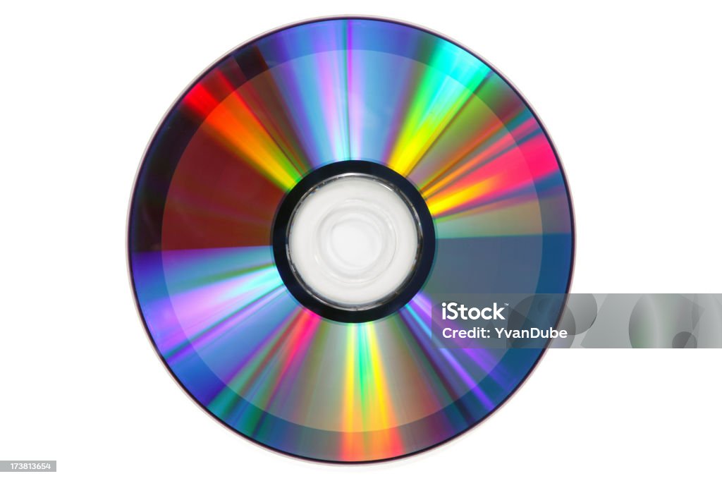 De CD-ROM ou DVD (com Traçado de Recorte - Foto de stock de Fundo Branco royalty-free