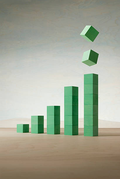 Green Bar Graph stock photo