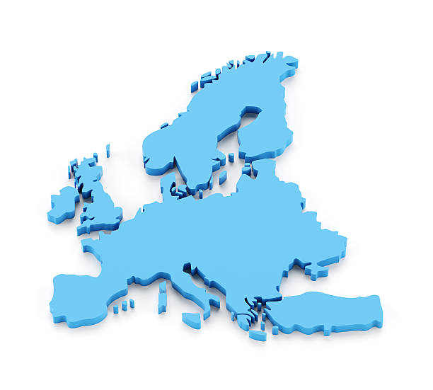 istock Accurate 3d map of europe isolated on white 173815935