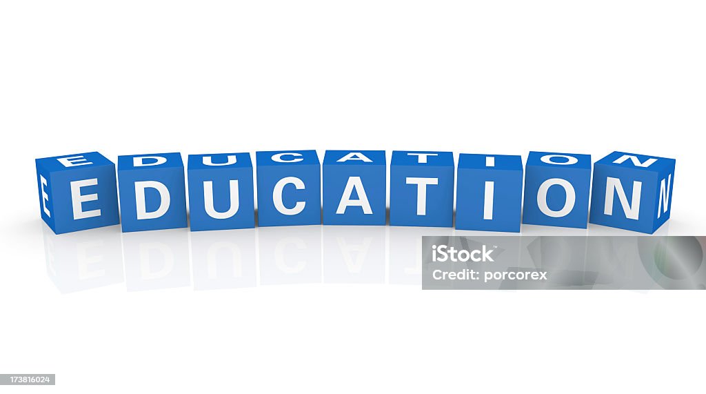 Cubos palabra de moda: La educación - Foto de stock de Educación libre de derechos
