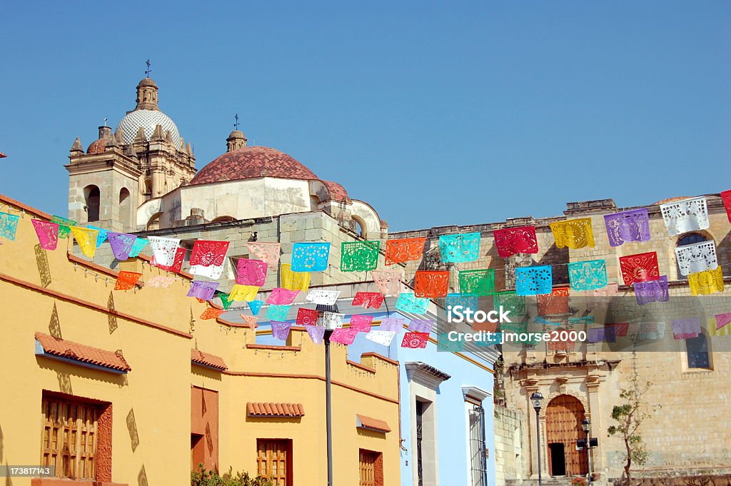 The beautiful, colorful city of Oaxaca Santa Domingo church in Oaxaca, Mexico.  Oaxaca City Stock Photo