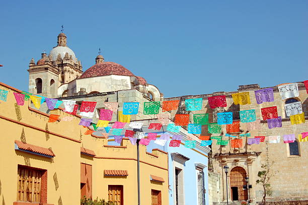 The beautiful, colorful city of Oaxaca Santa Domingo church in Oaxaca, Mexico.  oaxaca city photos stock pictures, royalty-free photos & images