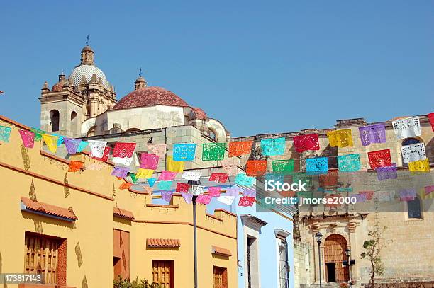 The Beautiful Colorful City Of Oaxaca Stock Photo - Download Image Now - Oaxaca City, Mexico, Church