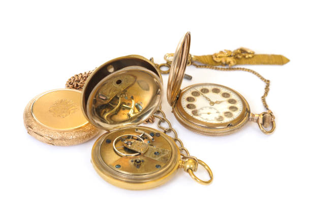 istock Gold antique watches 173818048