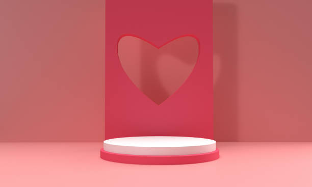 istock podium showcase stand stage white isolated color pink red background wallpaper empty blank decoration ornament love romance happy valentine 14 fourteen day  gift award product wedding advertisement 1738183986