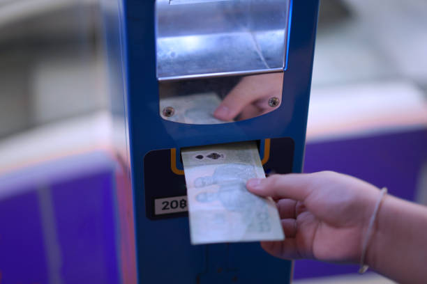 istock money exchange machine is automatic with banknote exchange for currency inflation concept 1738186596