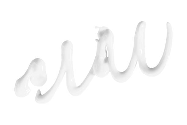 istock white watercolor drops zigzag isolated on white background. 1738188719