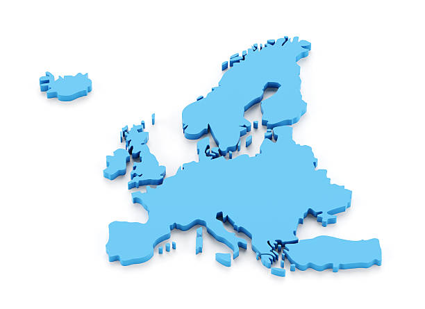 istock Accurate 3d map of europe with iceland isolated on white 173819004