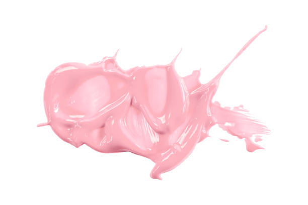 istock Pink paintbrush isolated on white background. Watercolor 1738191462