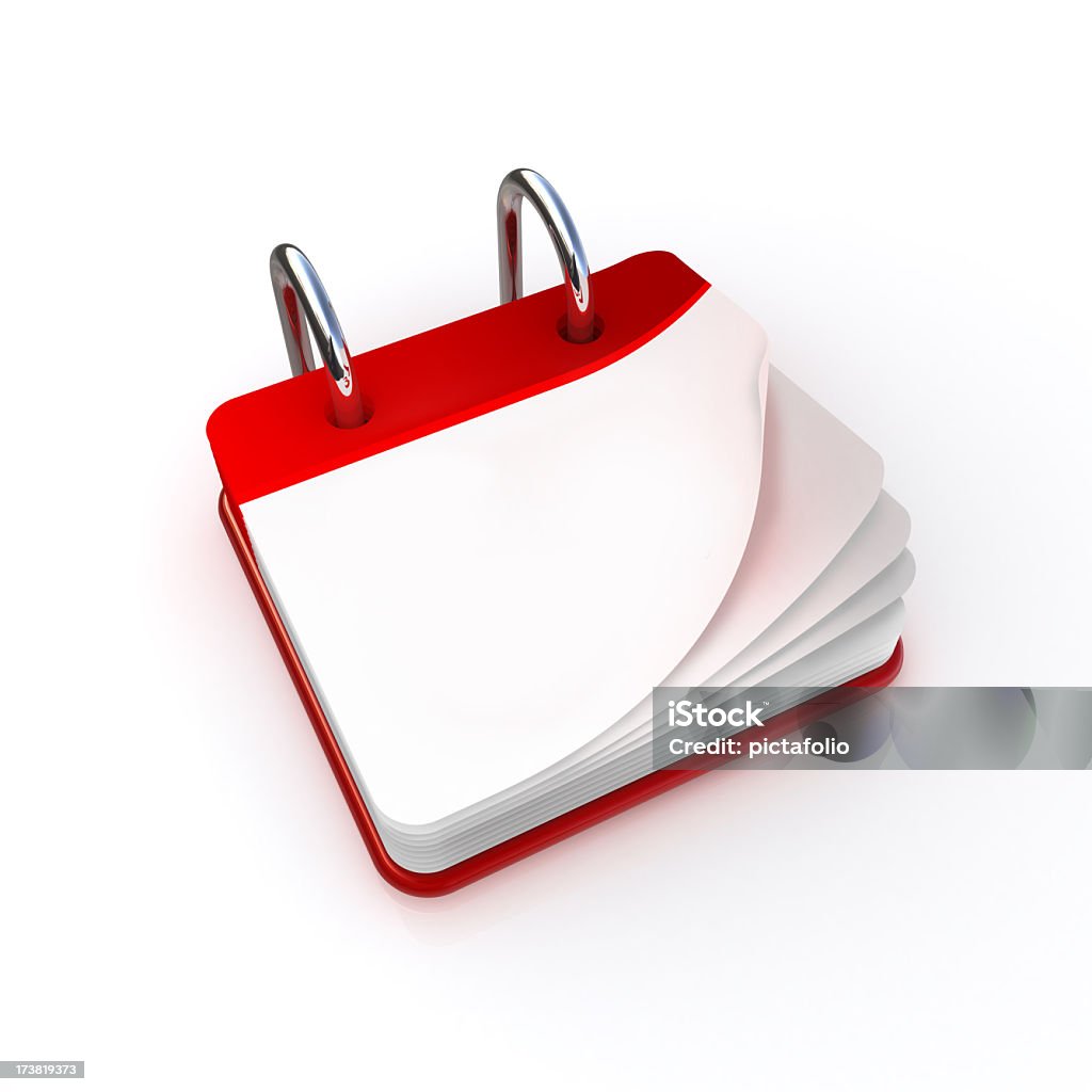 Empty Red Calander A Blank Red And White Calendar Graphic Stock Photo - Download Image Now ...