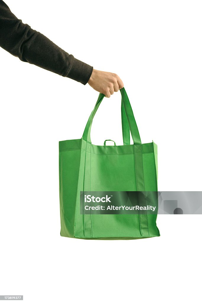 Shopping con busta riutilizzabile - Foto stock royalty-free di Borsa